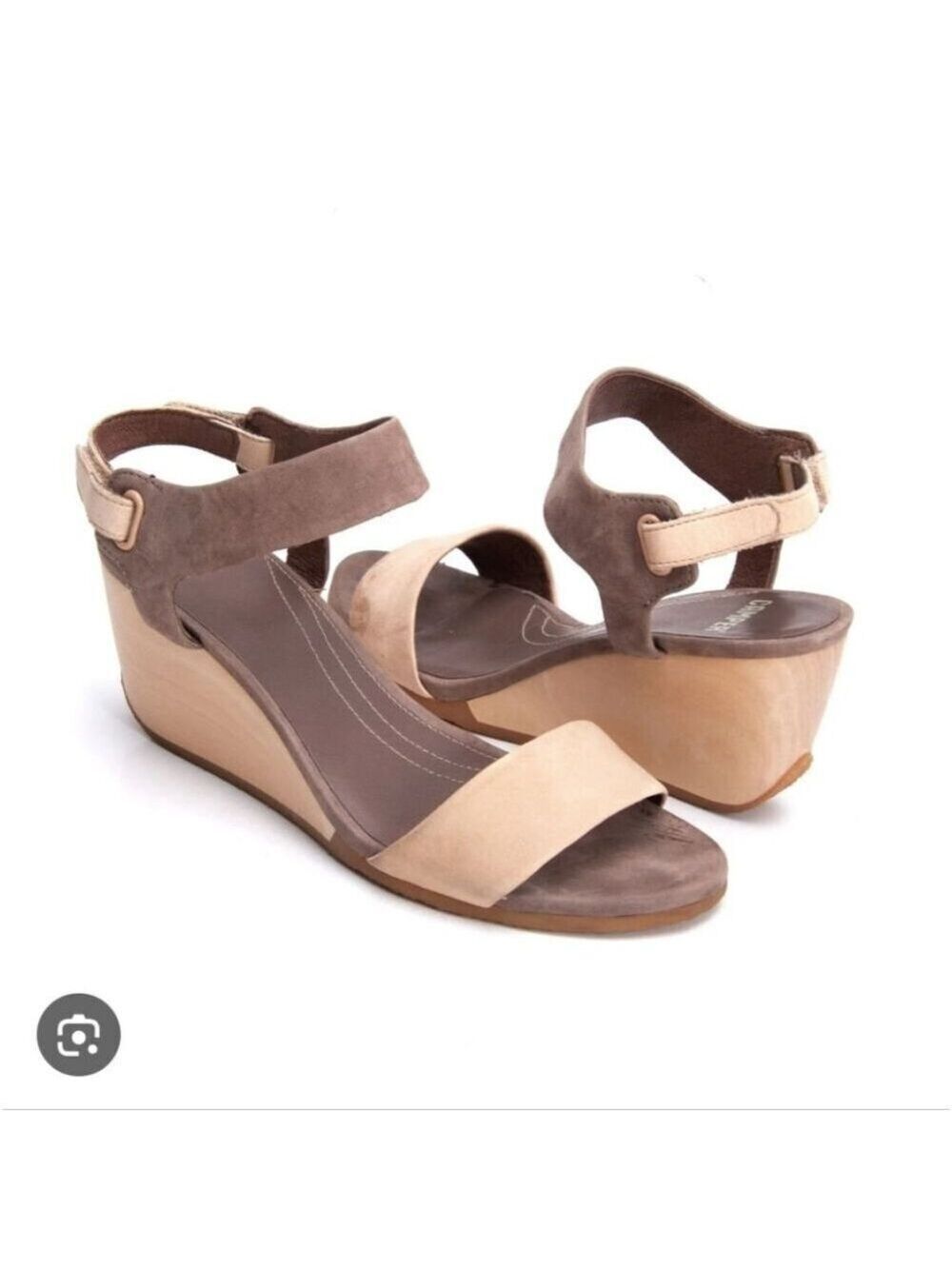 CAMPER | Suede Sandals Beige Wedges Sz 7